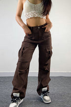 Vintage American Loose Fit Multi-Pocket Cargo Pant