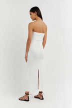 Twisted Front Knit Sweater Dress