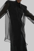 Retro Sheer Loose Long-sleeved Casual Shirt
