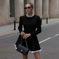 Isabelle A-Line Dress with Contrast Trim