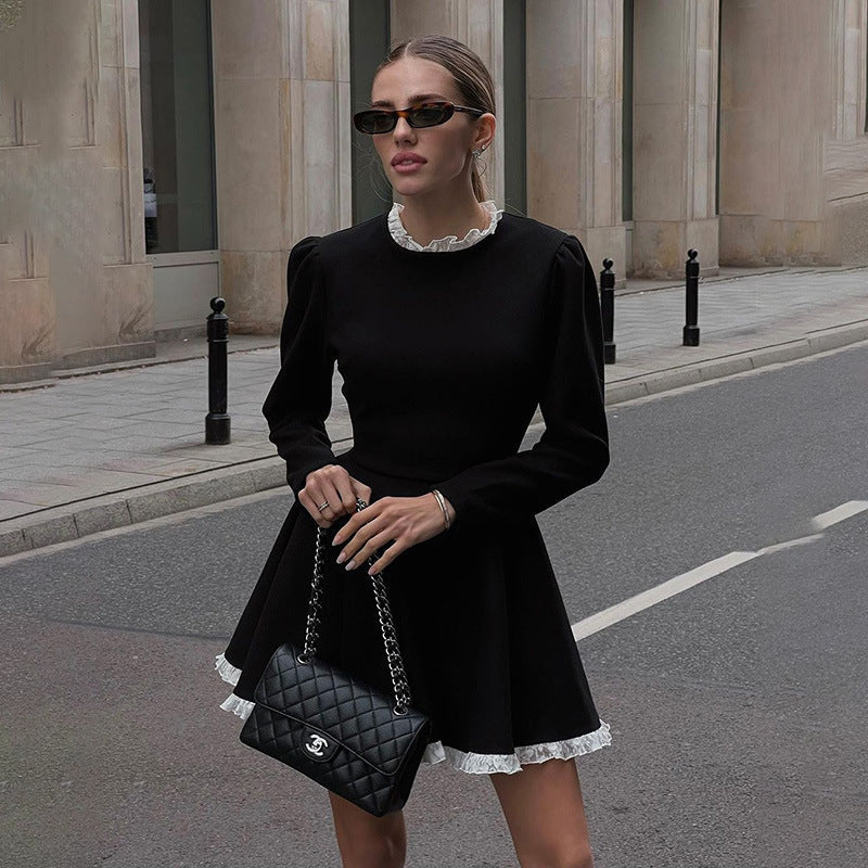Isabelle A-Line Dress with Contrast Trim