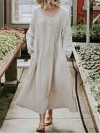 Women's Long Sleeves A-Line Dress