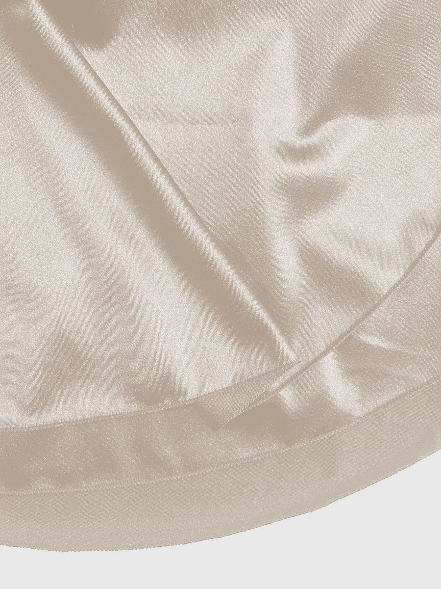 V-neck Camisoles Satin Mini&Short Dresses