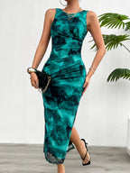 Printed Hip-hugging Sexy Maxi Dresses