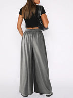 Loose-fit Culottes Pants Wide-leg Pants Drape Skirts