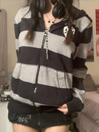 Striped Oversized Hoodie