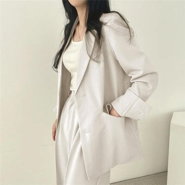 | Women's Tailored Suit Set, Long Blazer