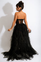 Sheer Lace Bustier Dress