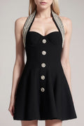 Halter Bandage A-line Cocktail Dress