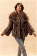 Fox Solid Fluffy Short Coat