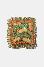British Retro Diamond Tassel Square Scarf