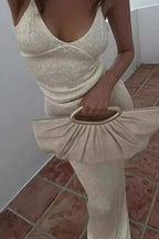Sexy Off Shoulder Cami Maxi Skirt Set