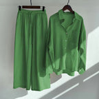 Casual  Loose Wide Legs Two-Pieces Set