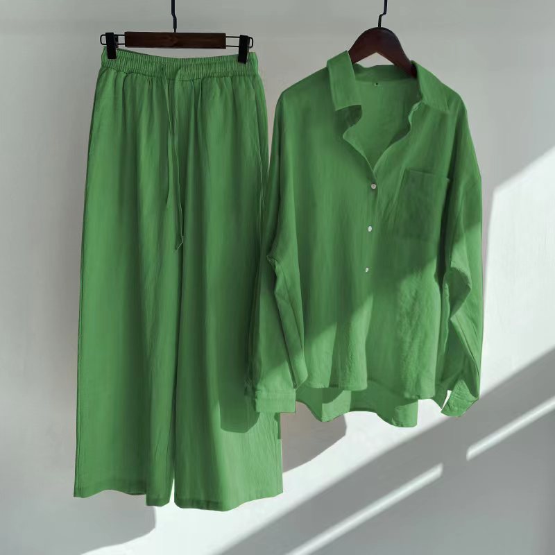 Casual  Loose Wide Legs Two-Pieces Set
