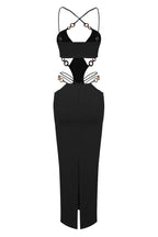 Melina Sexy Halter Wine Dress