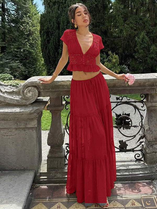 Silk Chiffon Cardigan T-shirt Loose See-through Long Dress With Tie