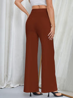 Mildly Spicy High Waist Buttons Wide-leg Pants Pants