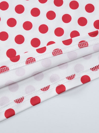 Polka Dot Top And Bodycon Skirt Two-piece Set