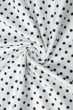 Sweetheart Halter Knot Bodice Mixed Scale Polka Dot Maxi Dress