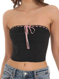 Lace Up Bandeau Top