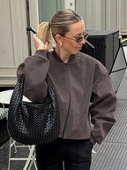 Retro Zip-up Bomber Jacket For A Street Look 2026