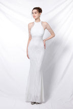Sequin Halter Mermaid Maxi Dress
