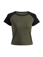 Contrast Raglan Slim Short Sleeve Tee