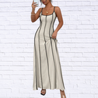 Contrast Trim Spaghetti Strap Maxi Dress