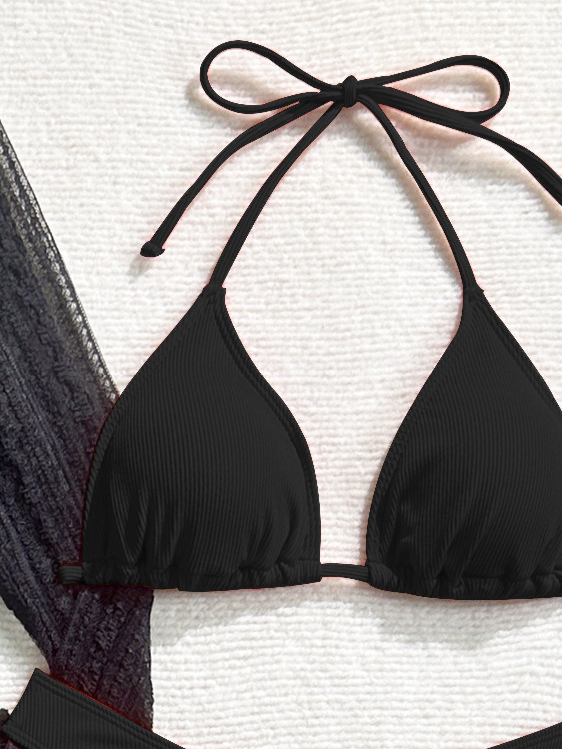 Sexy Lace Mesh Swimsuit Bikini Four-piece Set
