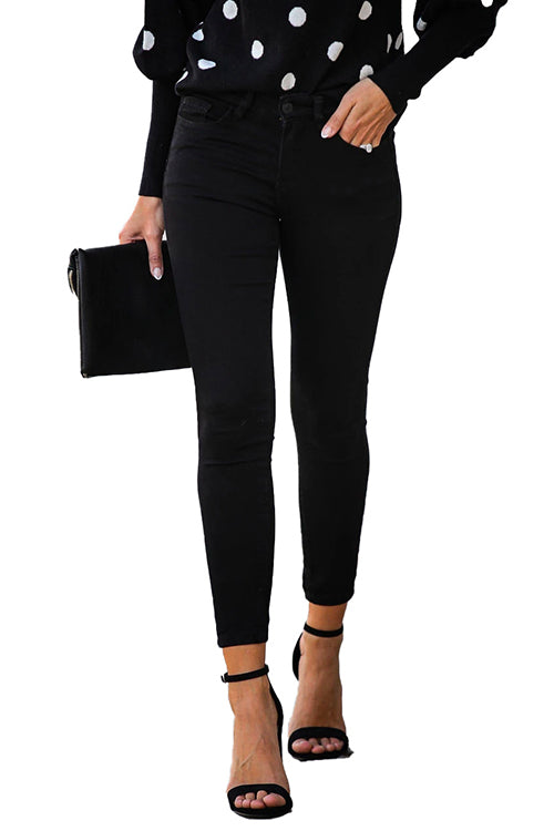 Stretchy Mid Rise Skinny Denim Pants
