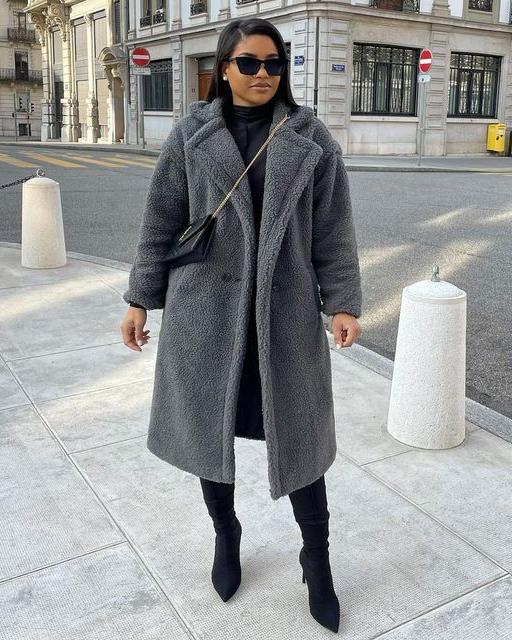 | Long teddy coat