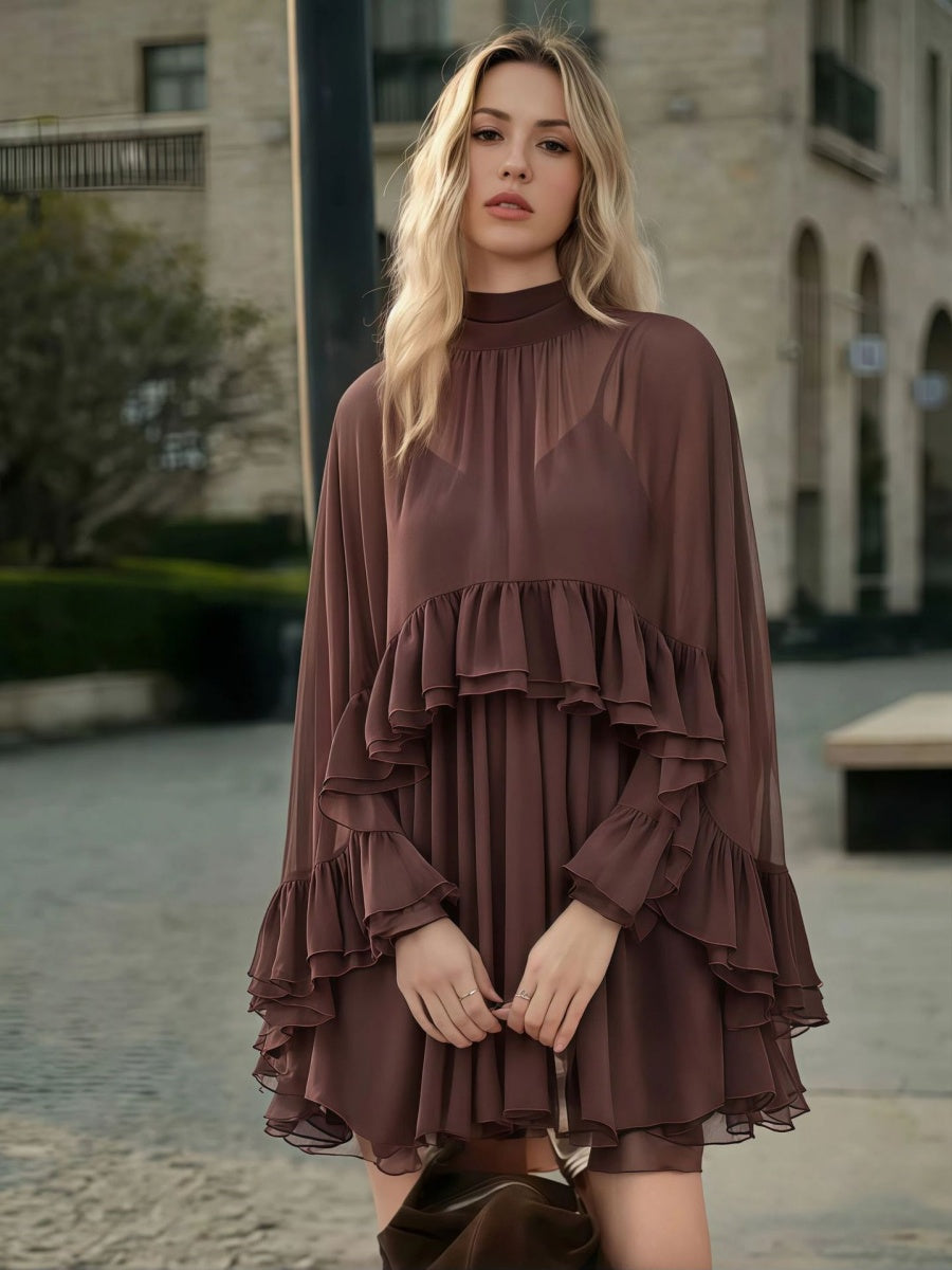 Camisoles Shawl Ruffle Chiffon 2-piece Sets
