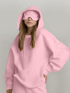 Pocket Solid Color Hoodies