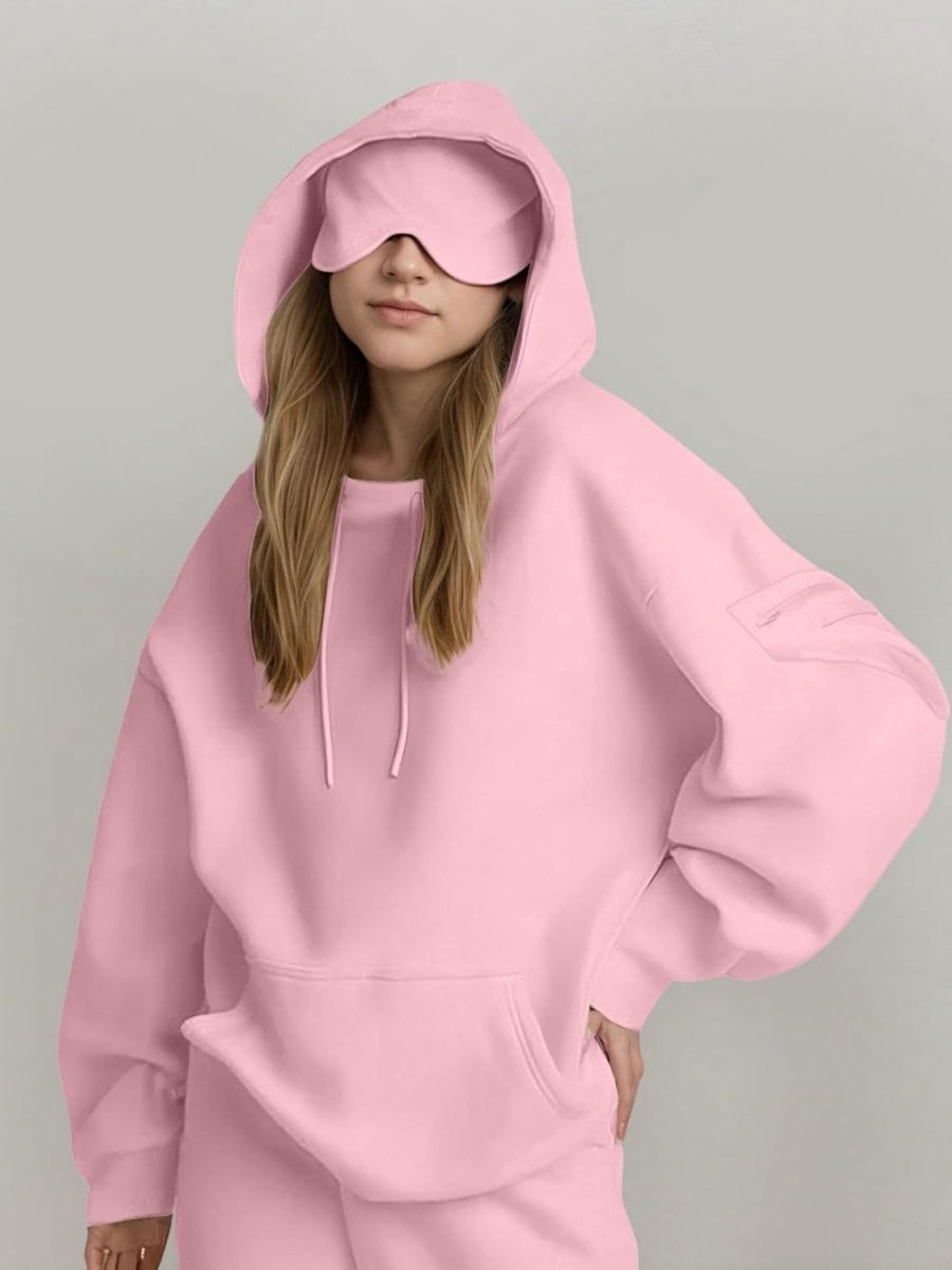 Pocket Solid Color Hoodies