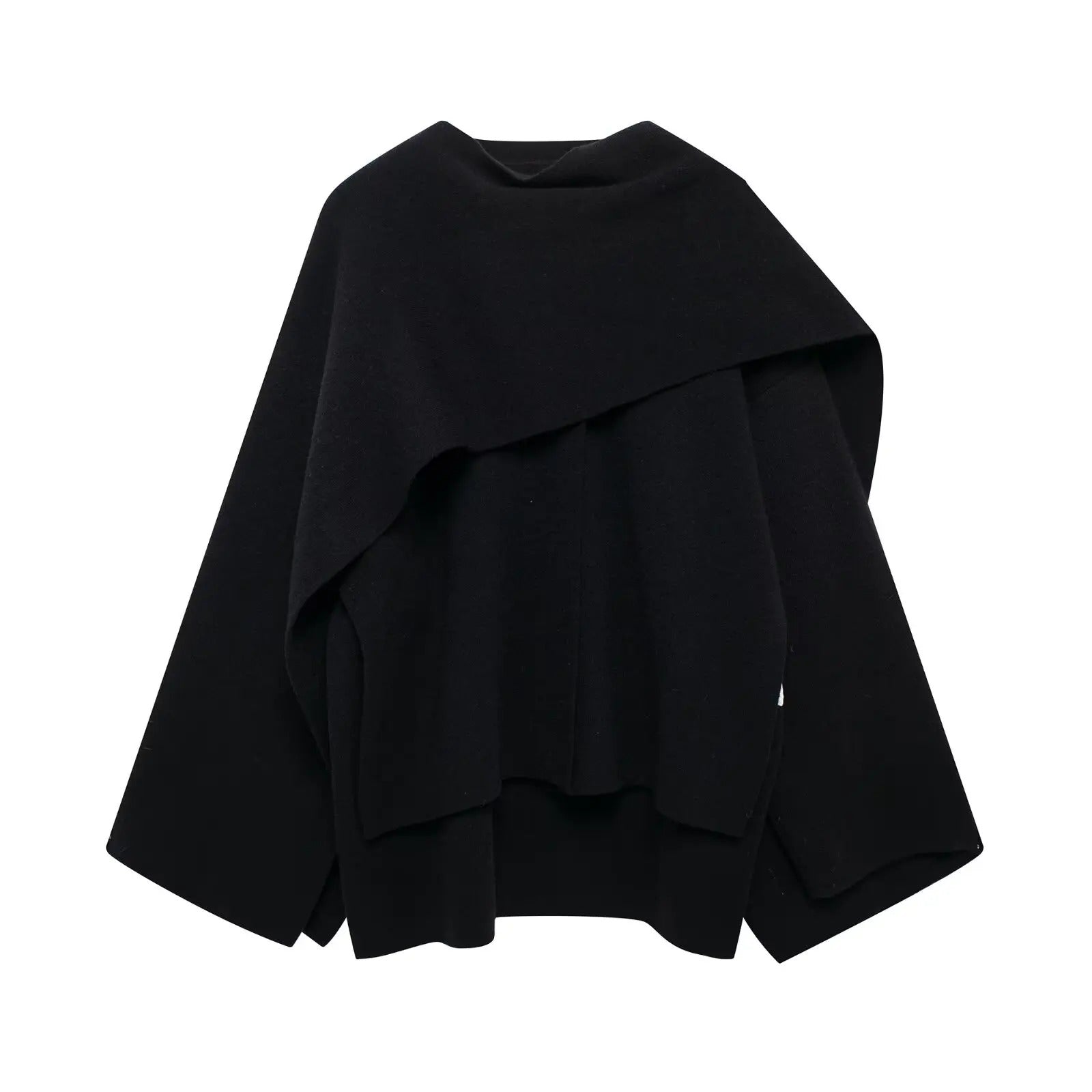 | Women Draped Cape Coat