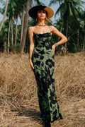 Floral Print Spaghetti Strap Cowl Neck Slip Maxi Dress