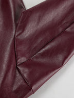 Large Lapel Leather Loose Jacket