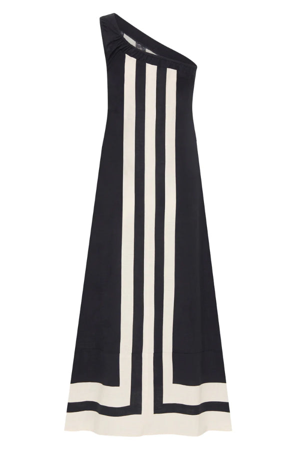Striped Off-shoulder Dress