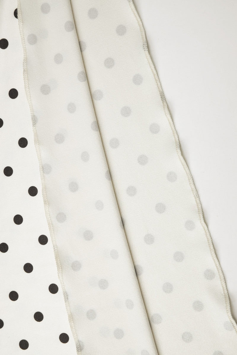 Off Shoulder Polka Dot Twist Front Ruffle Sleeve Bodycon Mini Dress
