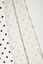 Off Shoulder Polka Dot Twist Front Ruffle Sleeve Bodycon Mini Dress