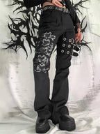 Vintage Graphic Straight Leg Pants