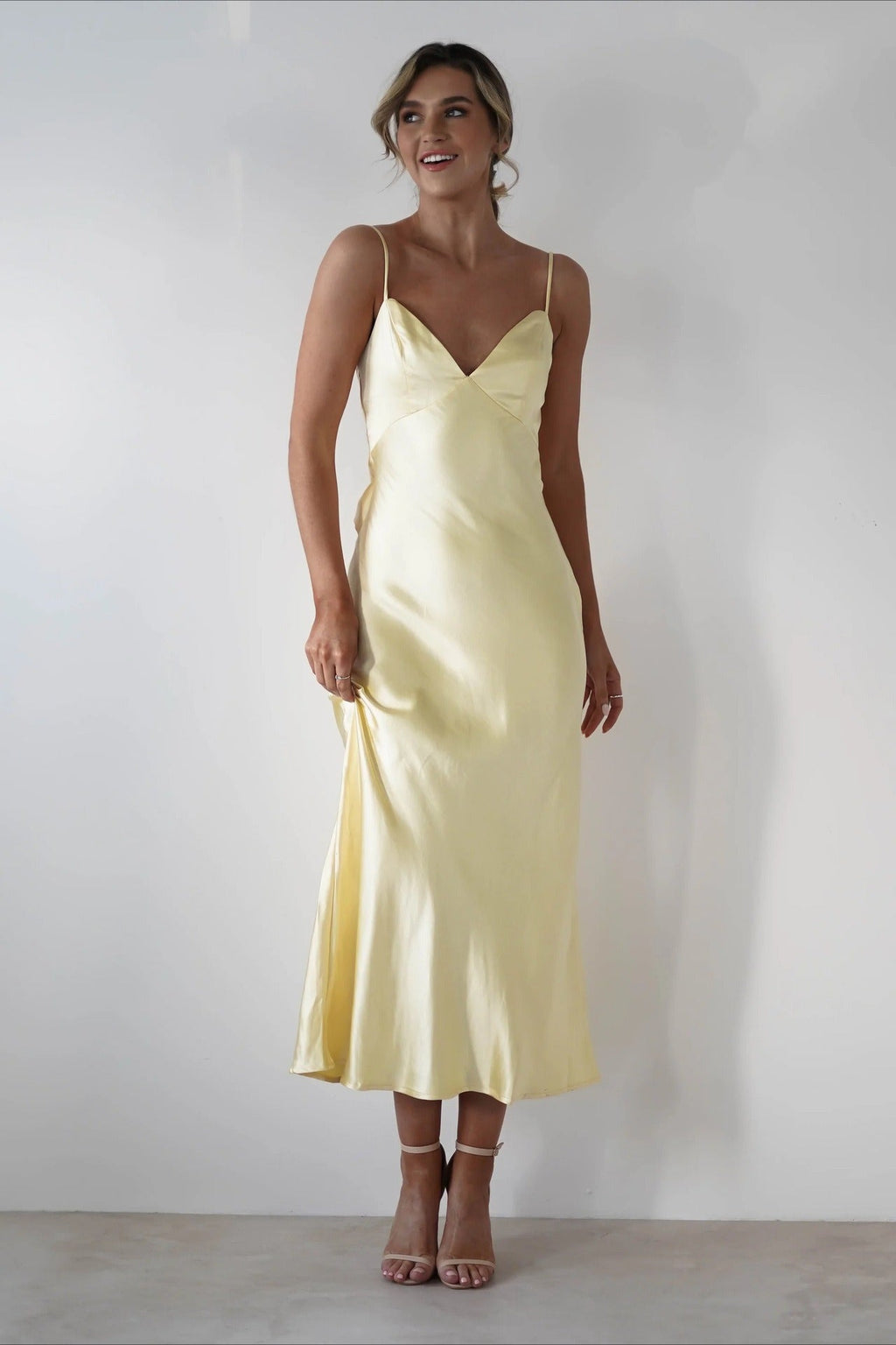 Satin Backless Tie Dress