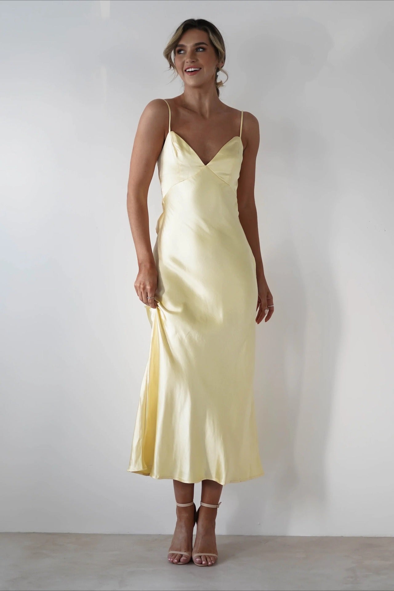 Satin Backless Tie Dress