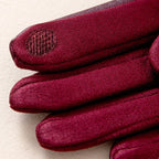 Touchscreen Suede Lined Leather Gloves