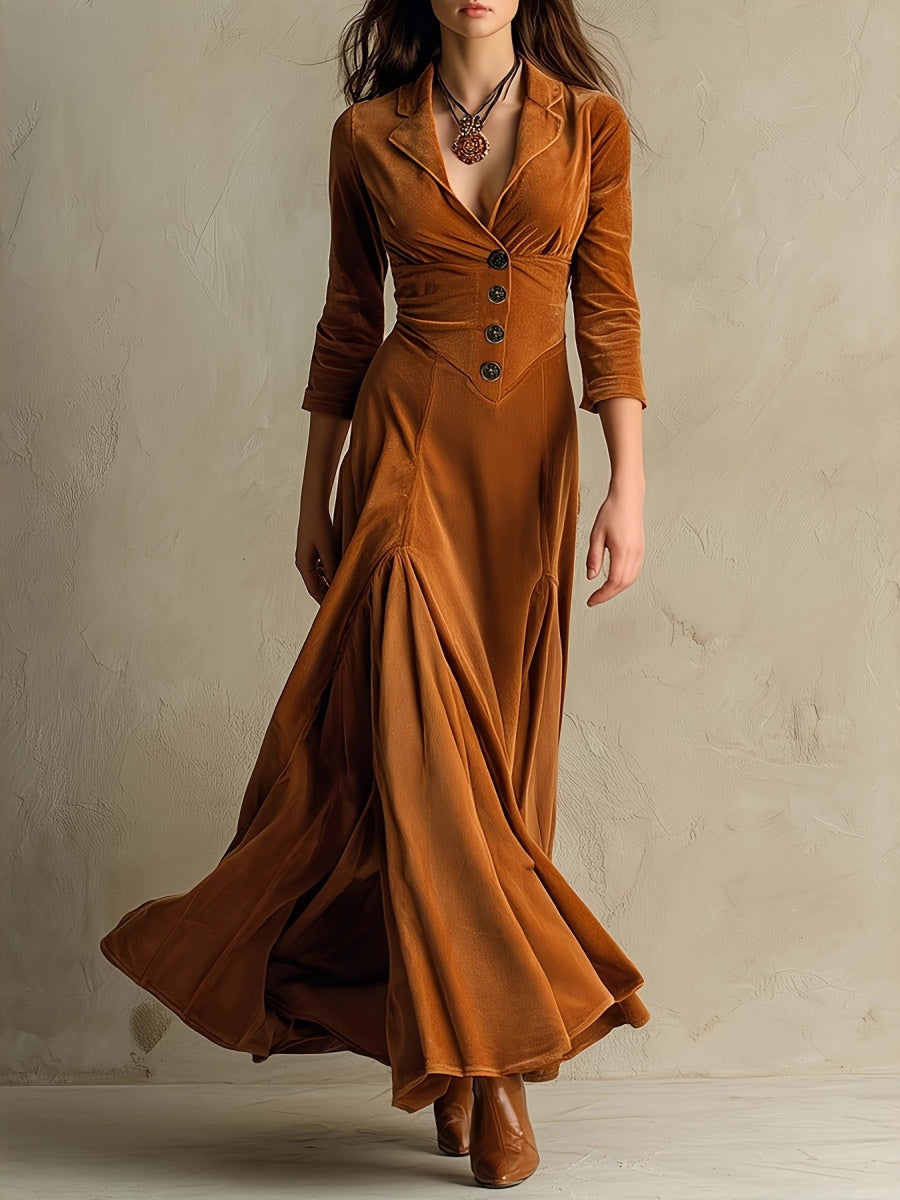 Velvet Swing-style Maxi Dress