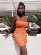 Liber Spring Women's Pleated Solid Color 2-piece Sets