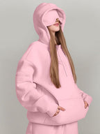 Pocket Solid Color Hoodies