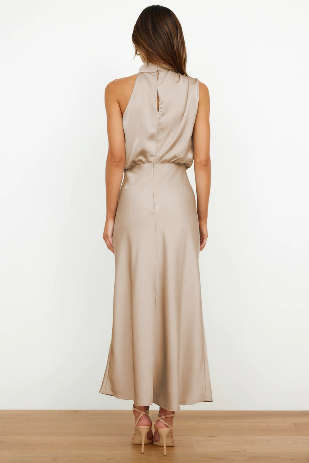 Marcela Aesthetic Satin Evening Dress Premium Wardrobe Essential