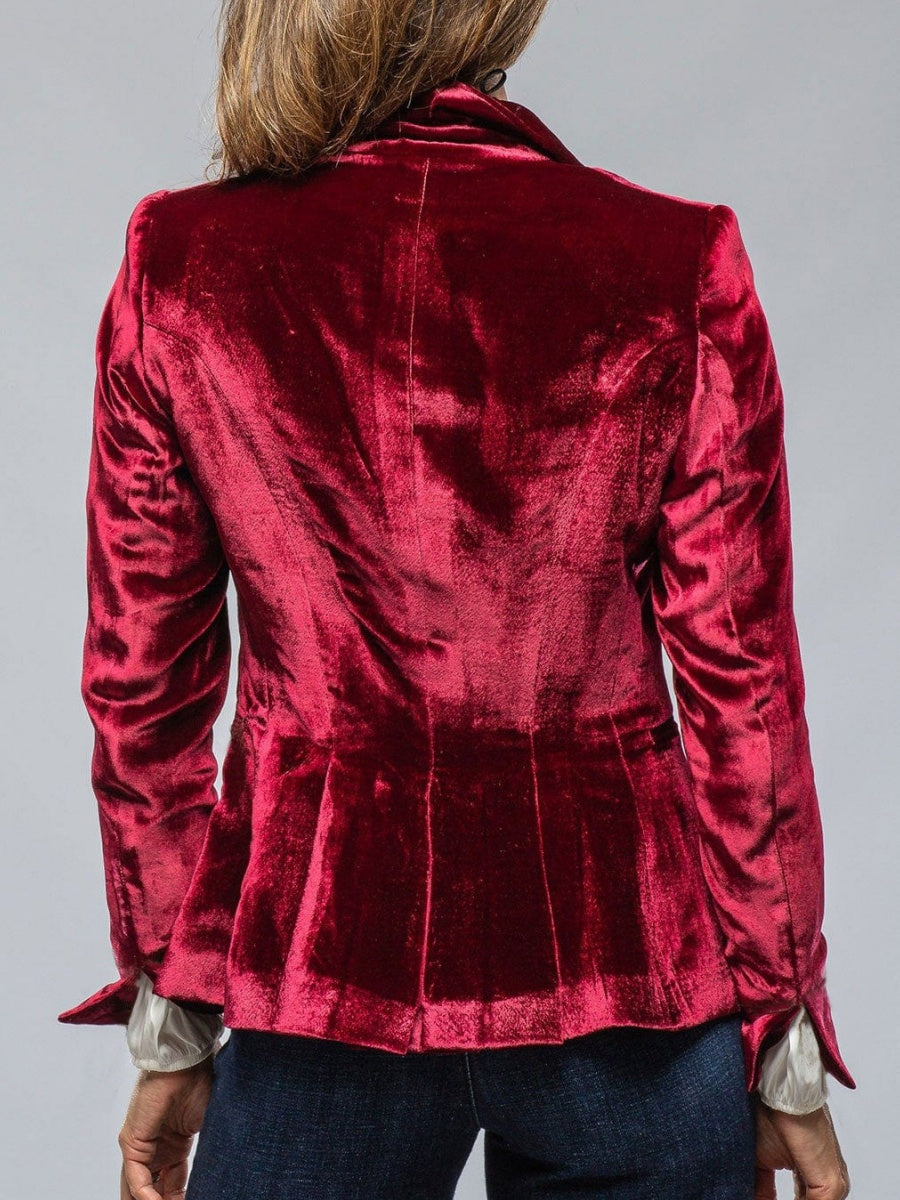 Velvet Blazer-Style Outerwear Top
