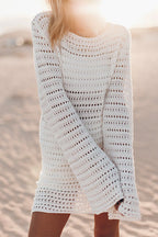 Backless Hollow Out Knitting Cover Up Dress